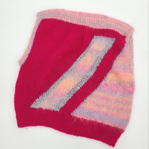 Handknitted Colorblock Sweater Vest Top - Picture 3 of 10